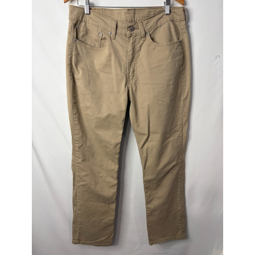 Levis 514 Straight Fit Pants Mens 34x30 Tan Khaki Cotton Blend Stretch 5-Pocket